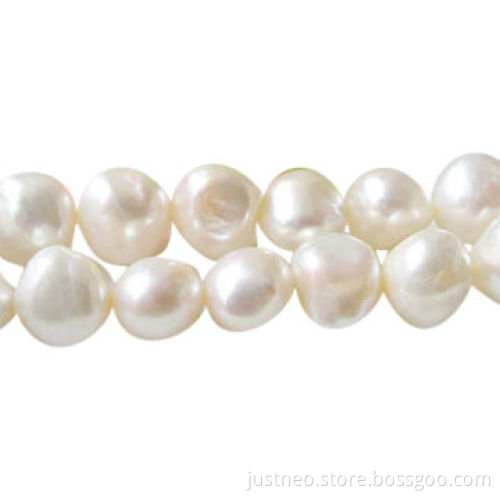 Freshwater pearl, loose freshwater baroque-shaped pearl strand